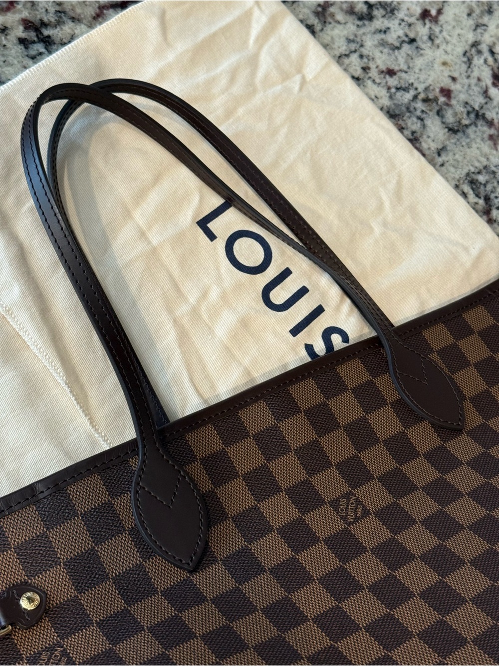 Louis Vuitton Damier Ebene Checkerboard Brown Tote - Picture 8 of 16